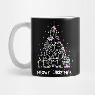 Meowy Cat Christmas Tree Mug